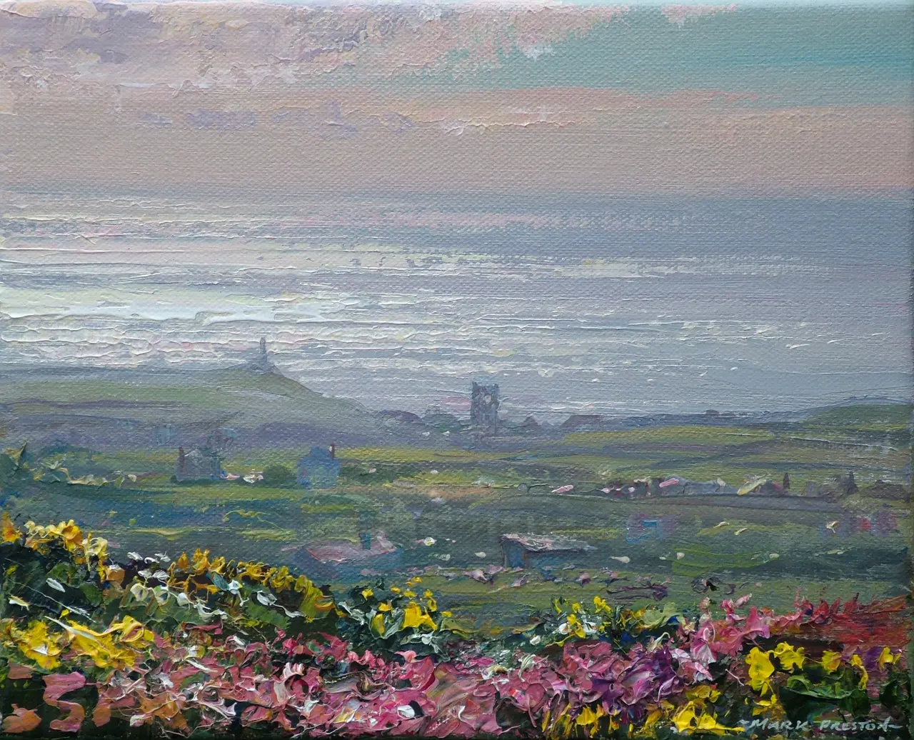 Mark Preston - sunlit sea beyond cape cornwall